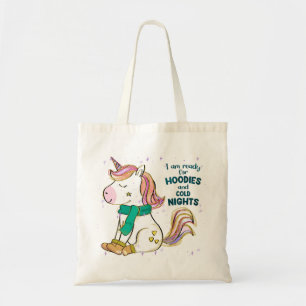 Bolsa Tote Kawaii Unicorn   Inverno e Hoodies