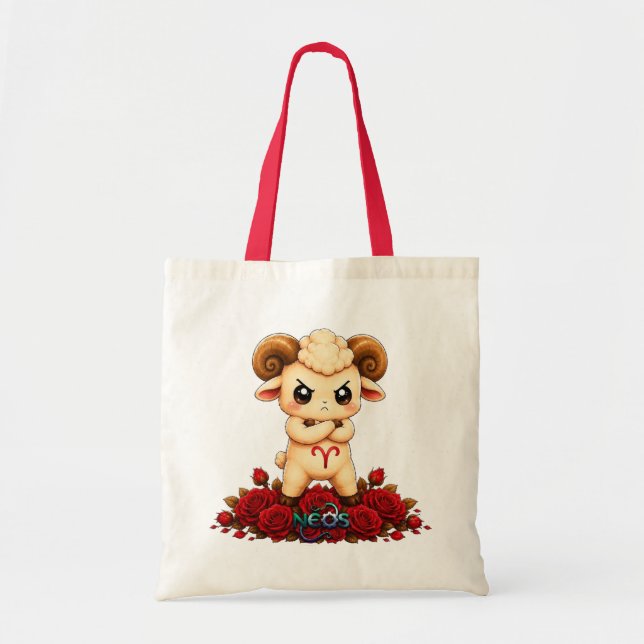Bolsa Tote Kawaii Zodíaco Neos Áries (Frente)