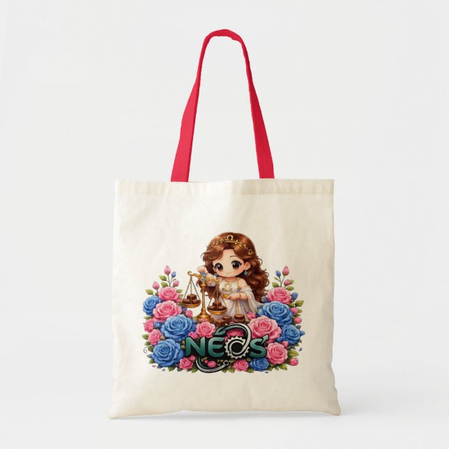 Bolsa Tote Kawaii Zodíaco Neos Libra (Frente)