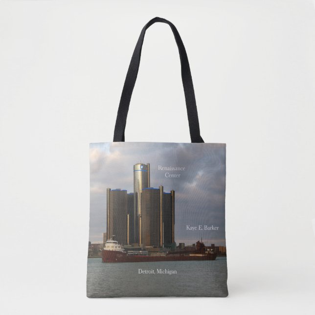 Bolsa Tote Kaye E. Barker & Ren Cen Detroit por toda a mala (Frente)