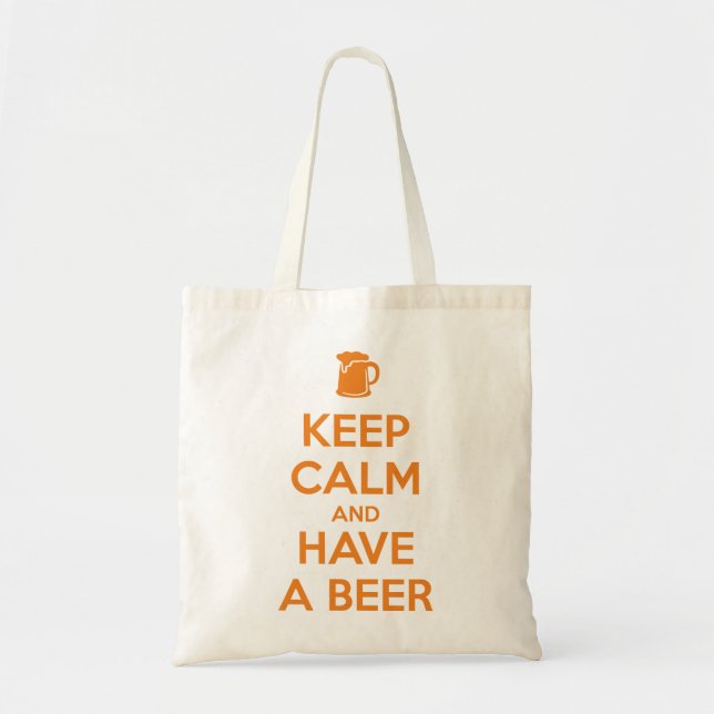 Bolsa Tote Keep Calm and Have a Beer (Frente)