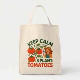 Bolsa Tote Keep Calm & Plant Tomatoes