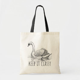 Bolsa Tote Keep It Classy Elegant Swan
