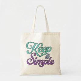Bolsa Tote Keep It Simple Tote Bag (Purple)