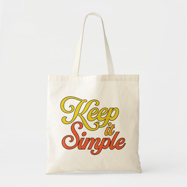 Bolsa Tote Keep It Simple Tote Bag (Yellow) (Frente)