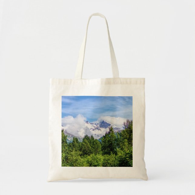 Bolsa Tote Kenai Fjords Montanhas Snowy (Frente)