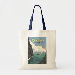 Bolsa Tote Kenai Fjords National Park Ilustração Viagem Art