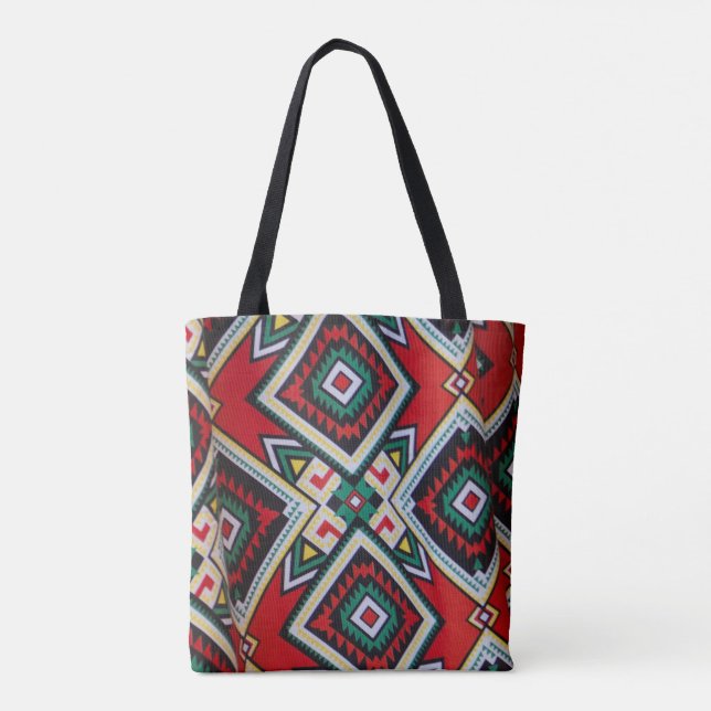 Bolsa Tote Kente Geometric Tapestry (Verso)