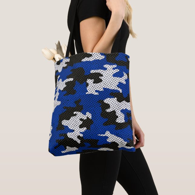 Bolsa Tote Kentucky Blue White Classic Camo Pattern (Close Up)