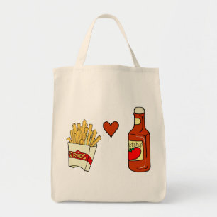 Bolsa Tote Ketchup do amor das batatas fritas