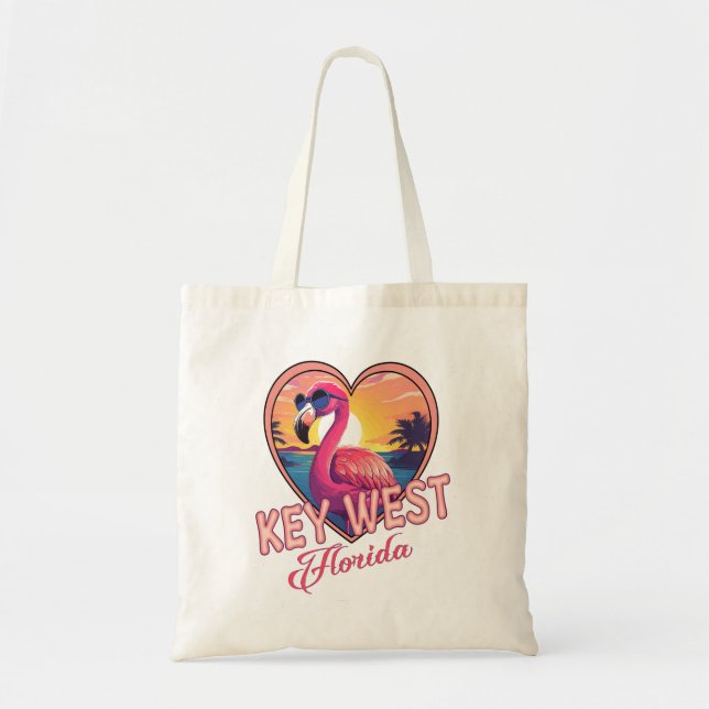 Bolsa Tote Key West Florida Flamingo (Frente)
