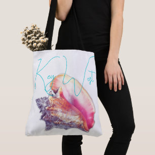 Bolsa Tote Key West Florida Pink Conch Shell
