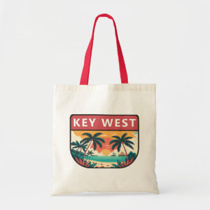 Bolsa Tote Key West Florida Retro Emblem