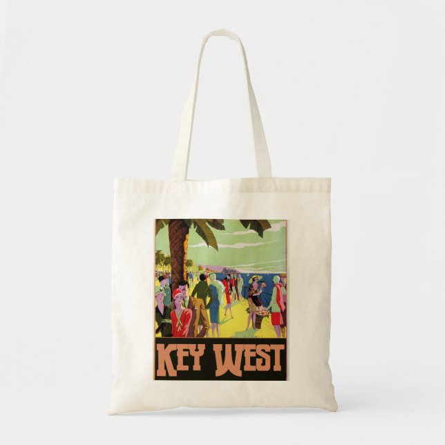 Bolsa Tote Key West Florida Viagem Vintage (Frente)