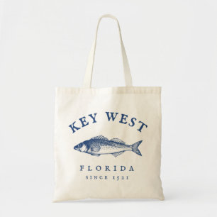Bolsa Tote Key West Florida Vintage Fish T-ShirtKey West F