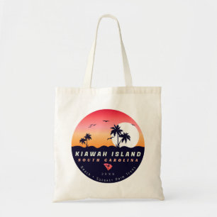 Bolsa Tote Kiawah Island Pier SC Retro Sunset Souvenirs 60s