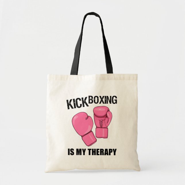 Bolsa Tote Kickboxing é minhas mulheres da sacola da terapia (Frente)