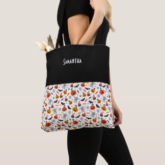 Bolsa Tote Kids Halloween Spooky Ghosts & Jack Lanterns Nome