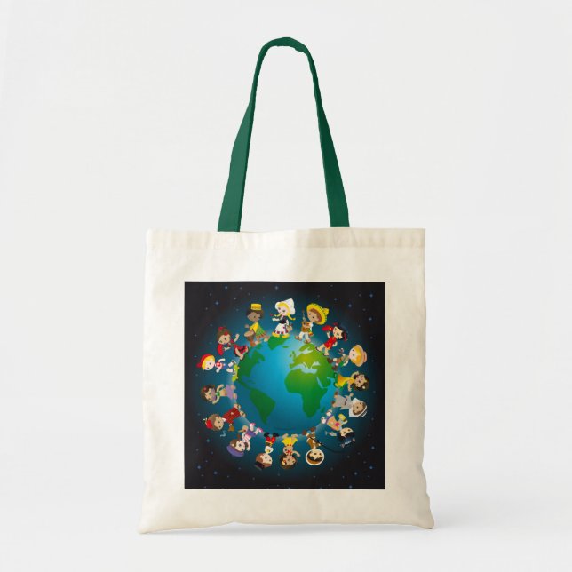Bolsa Tote Kidz do mundo (Frente)