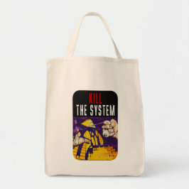 Bolsa Tote Kill the System Anti-Establishment Pyramid Eye Art