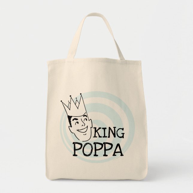 Bolsa Tote King Poppa T-shirts e presentes (Frente)