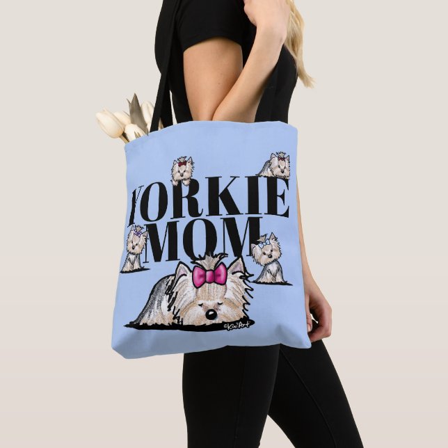 Bolsa Tote KiniArt Yorkie Mãe (Close Up)