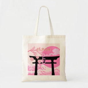 Bolsa Tote Kioto, Japão, Pink Viagem Art