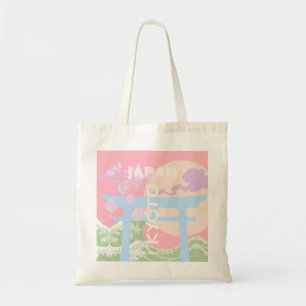 Bolsa Tote Kioto Japão Viagem Art, Pink Pastel Viagem Art