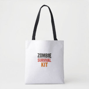 Bolsa Tote Kit de Sobrevivência de Zumbi – Tipografia Vintage