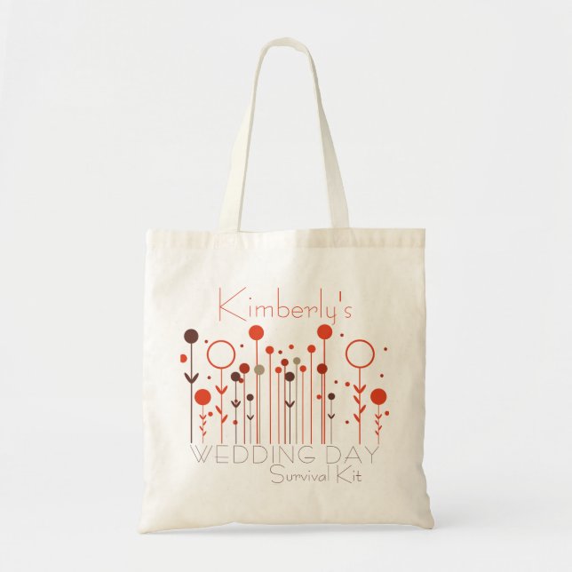 Bolsa Tote Kit de Sobrevivência do Dia do Casamento Simples P (Frente)