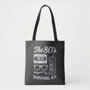 Bolsa Tote Kit de Sobrevivência Retro dos Anos 80 Design Esté