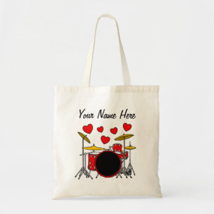Bolsa Tote Kit De Tambor Com Músico De Tambor De Corações Per