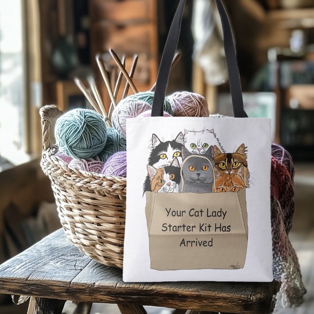 Bolsa Tote Kit Inicial da Senhora dos Gatos (Criador carregado)