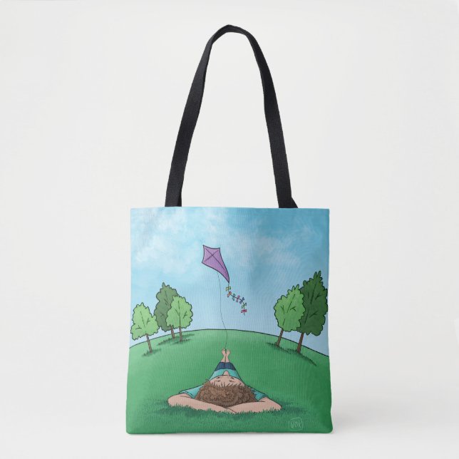 Bolsa Tote Kite Flying design Totob Bag (Frente)