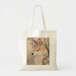Bolsa Tote Kitsune & cherry blossom