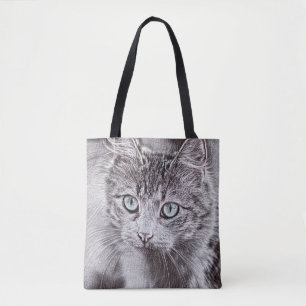 Bolsa Tote Kitten Adorava Gato De Gatinho Gelado Com Olhos Az
