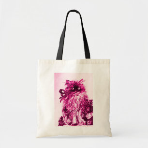 Bolsa Tote KITTEN COM ROSAS, cor-de-rosa Branca de Fúchsia