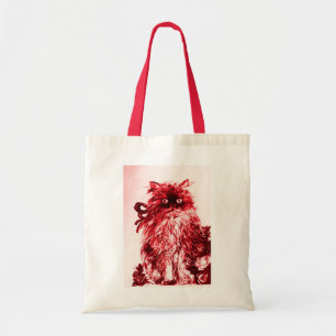 Bolsa Tote KITTEN COM ROSAS, Vermelho e Branco
