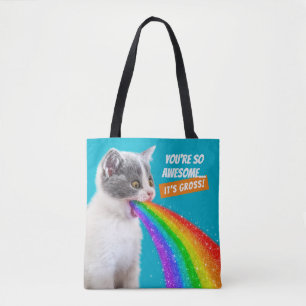 Bolsa Tote Kitten Cria Arco-Íris