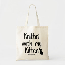 Bolsa Tote Knittin com meu gatinho