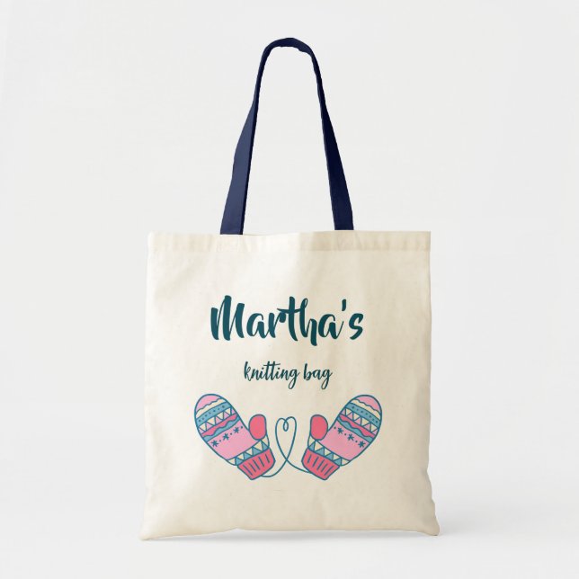 Bolsa Tote Knitting Personalizado (Frente)