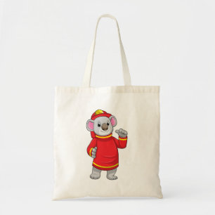 Bolsa Tote Koala como Bombeiro com Helmet
