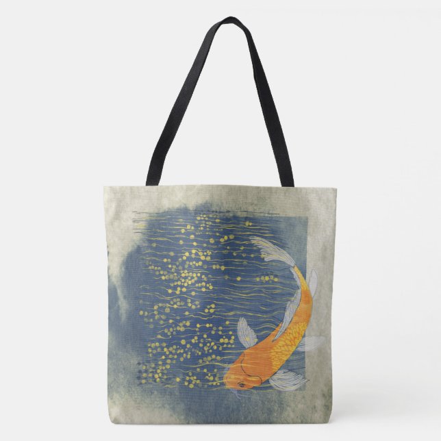 Bolsa Tote Koi em sacola Sunlit da água (Frente)