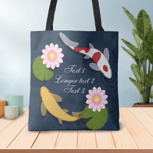 Bolsa Tote Koi Fish Pond Japonês