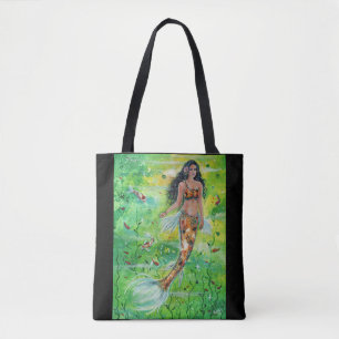Bolsa Tote Koi mermaid Lily por Renee Lavoie