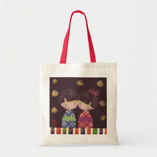 Bolsa Tote Kokeshi 夫 婦 Bag (Frente)
