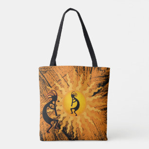 Bolsa Tote Kokopelli Norte-Americano Reversível
