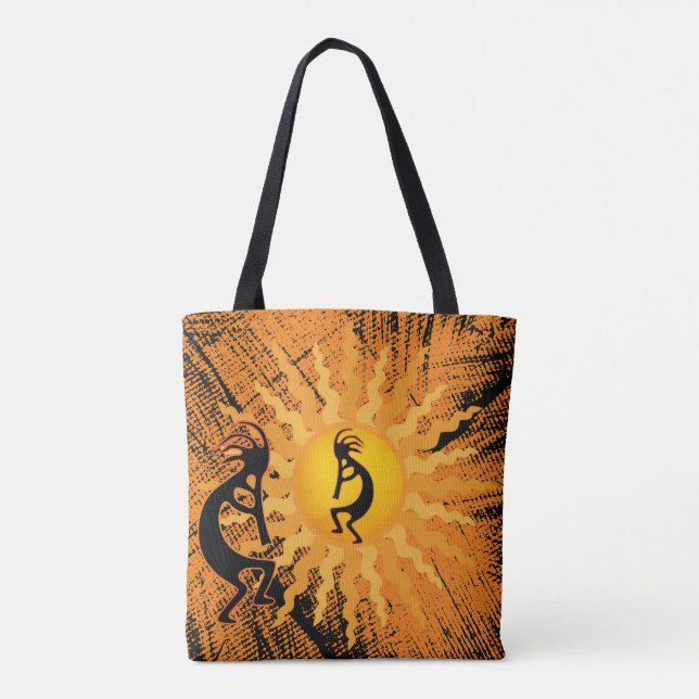 Bolsa Tote Kokopelli Norte-Americano Reversível (Verso)