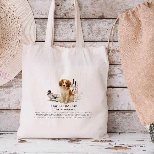 Bolsa Tote Kooikerhondje Watercolor Dog (Criador carregado)