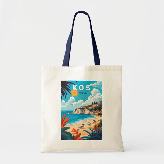 Bolsa Tote Kos Grécia Art Vintage (Frente)
